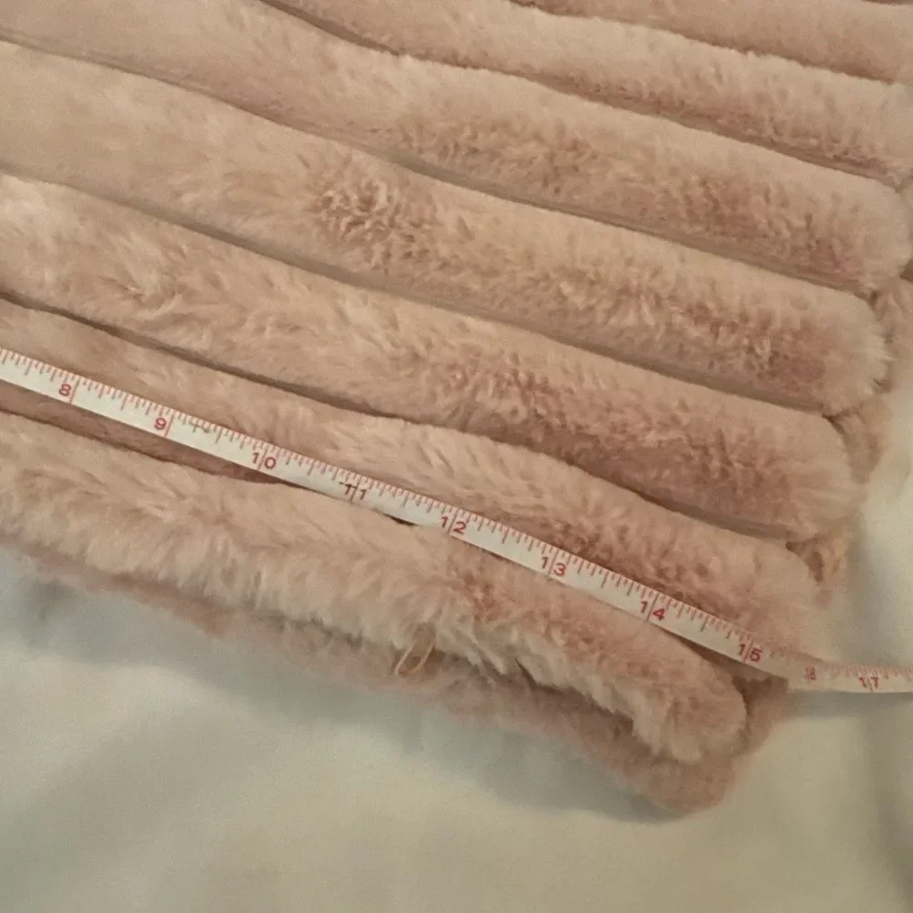 Source Unknown Pink Faux Fur Accent Pillow